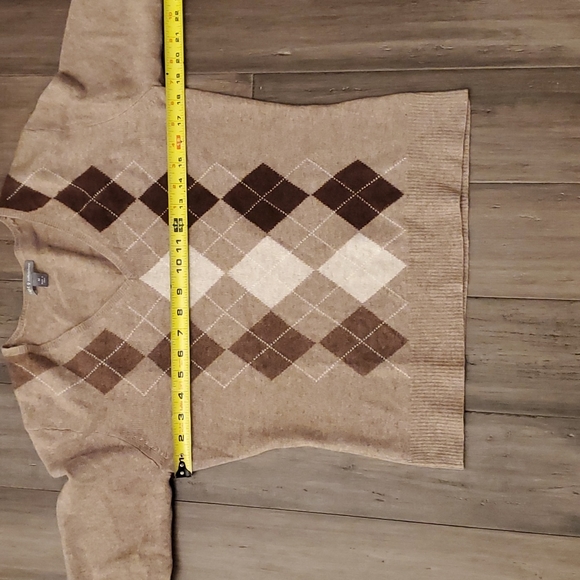 Apt. 9 argyle v-neck cashmere sweater - Picture 4 of 6
